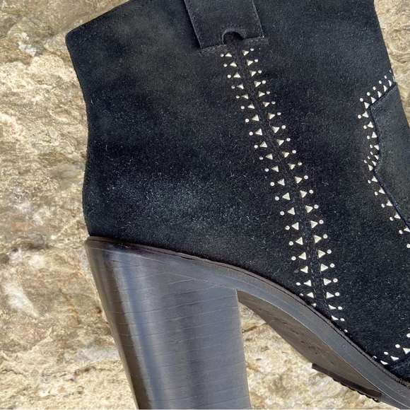 JOIE Monte Western Suede Ankle Boots with Silver Studs - Picture 9 of 12
